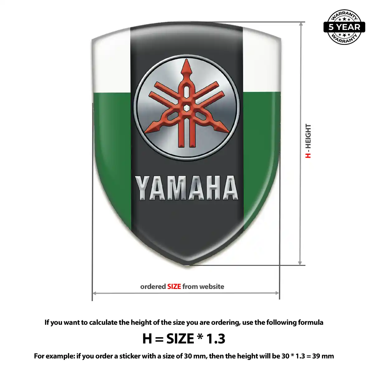 Yamaha Logo Sticker Interior Elegance