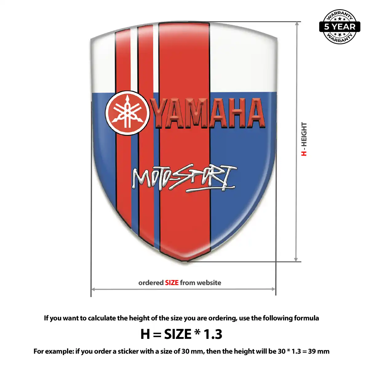 Yamaha Logo Sticker Performance Style