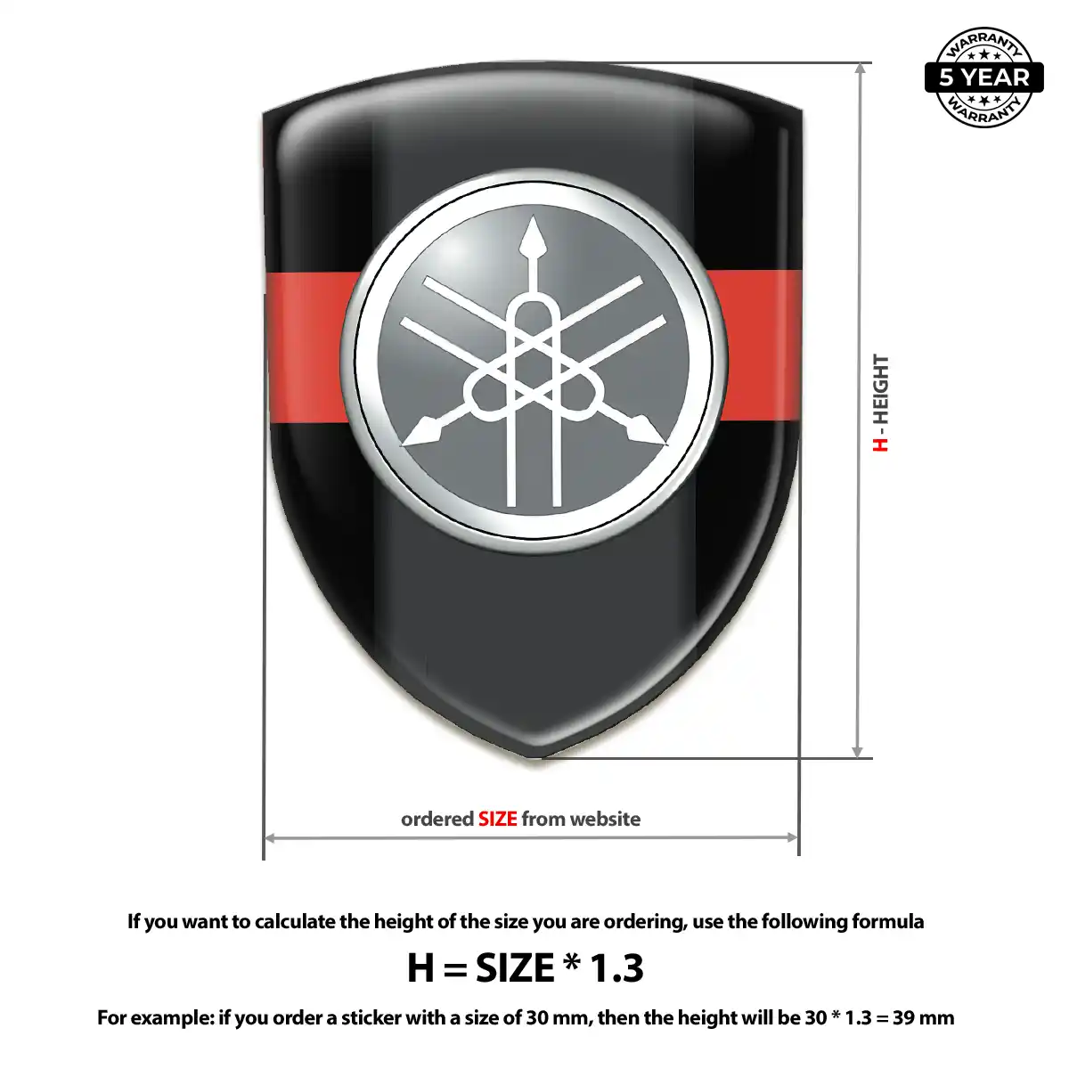 Yamaha Logo Sticker Premium Dome