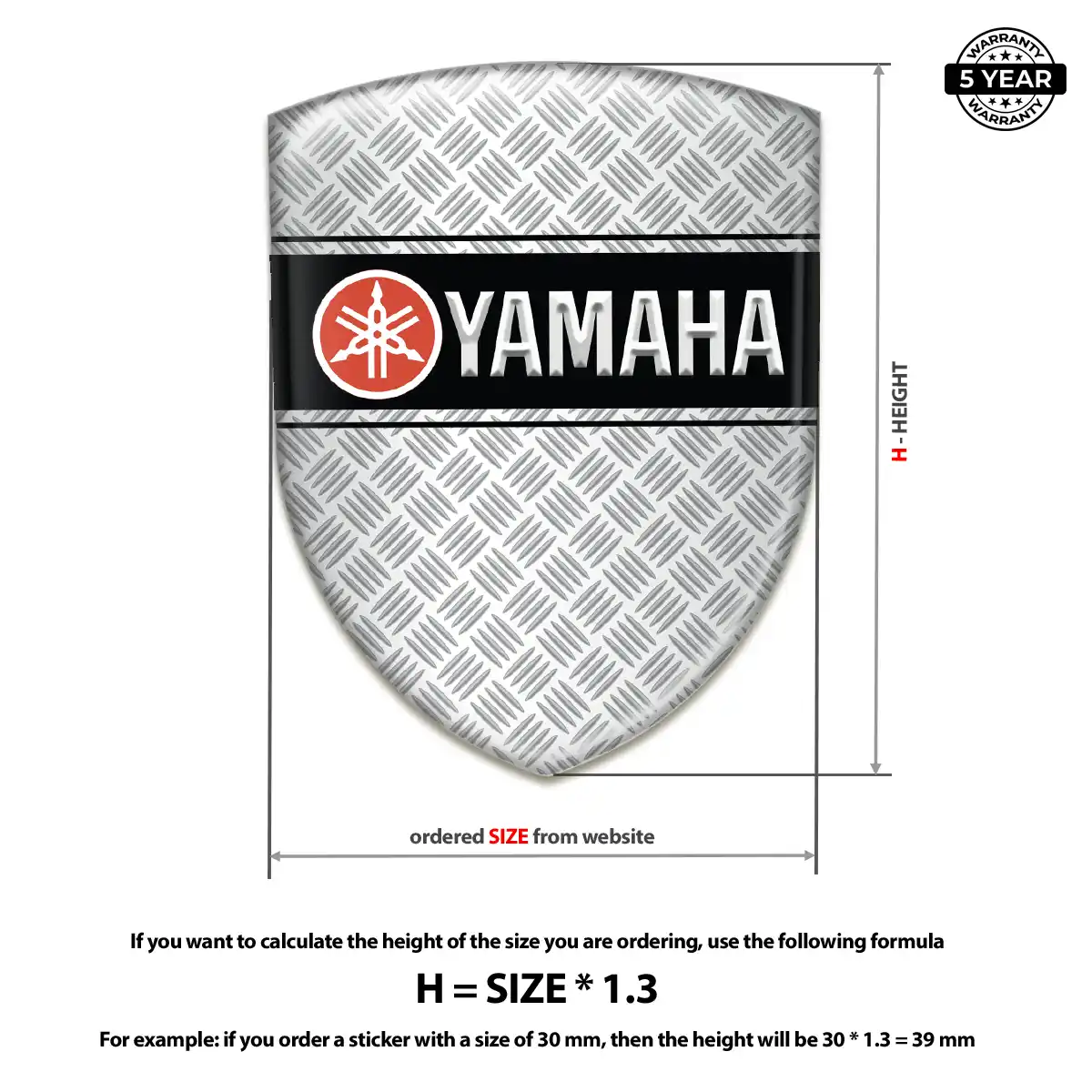 Yamaha Logo Sticker Resin Luxe