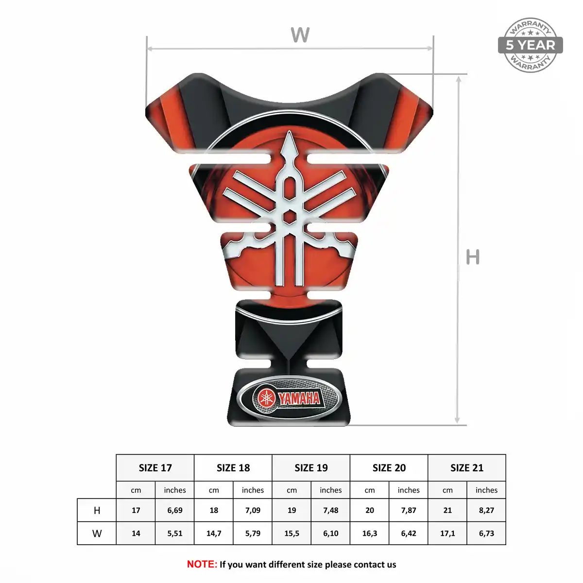 Yamaha Motorbike Tank Pad Elite Finish