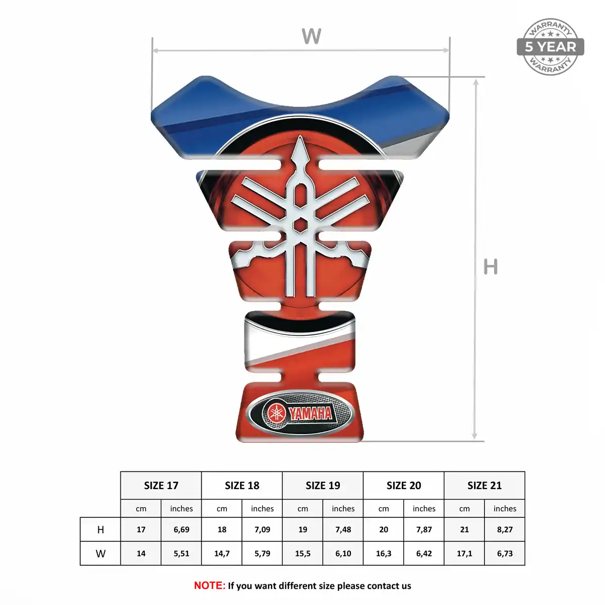 Yamaha Motorbike Tank Pad Refined Design