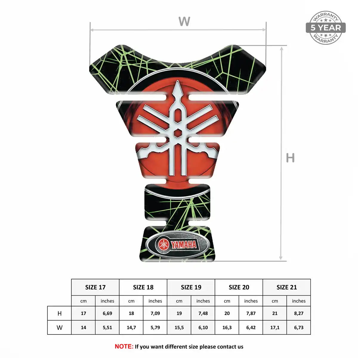 Yamaha Motorbike Tank Pad Signature Grade