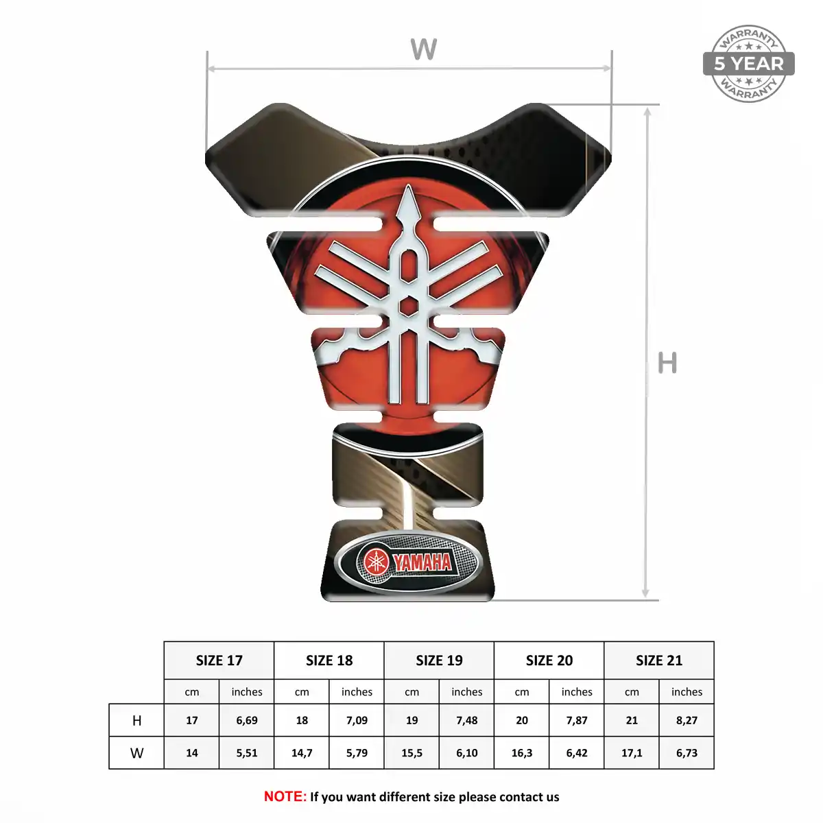 Yamaha Motorcycle Tank Decal Deluxe Edition