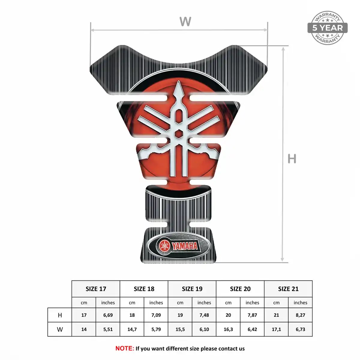 Yamaha Motorcycle Tank Decal Exclusive Series