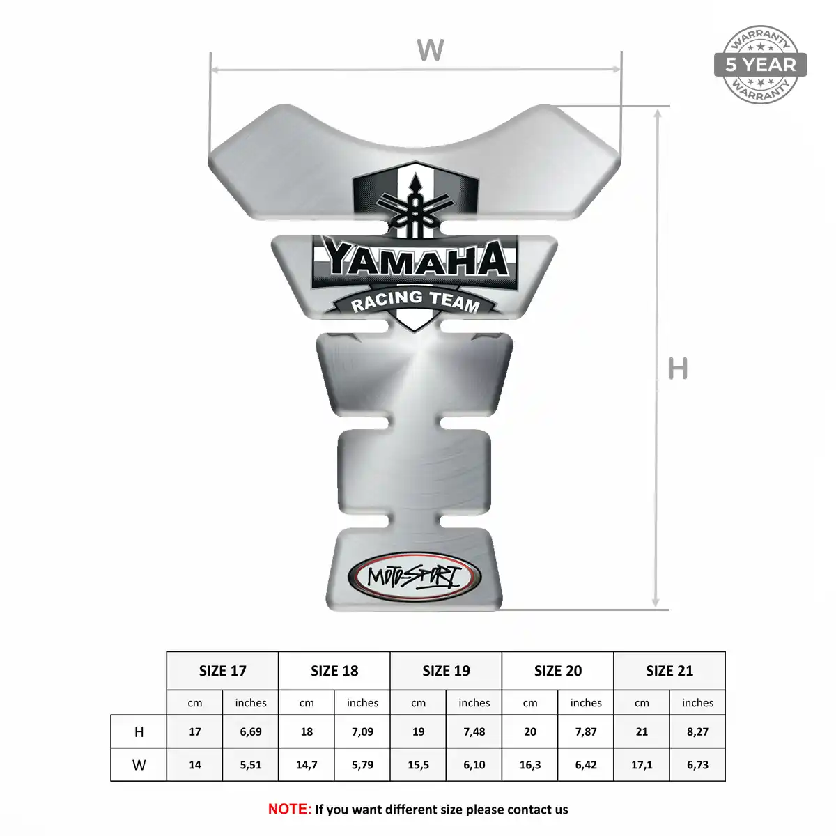 Yamaha Motorcycle Tank Decal Prestige Line