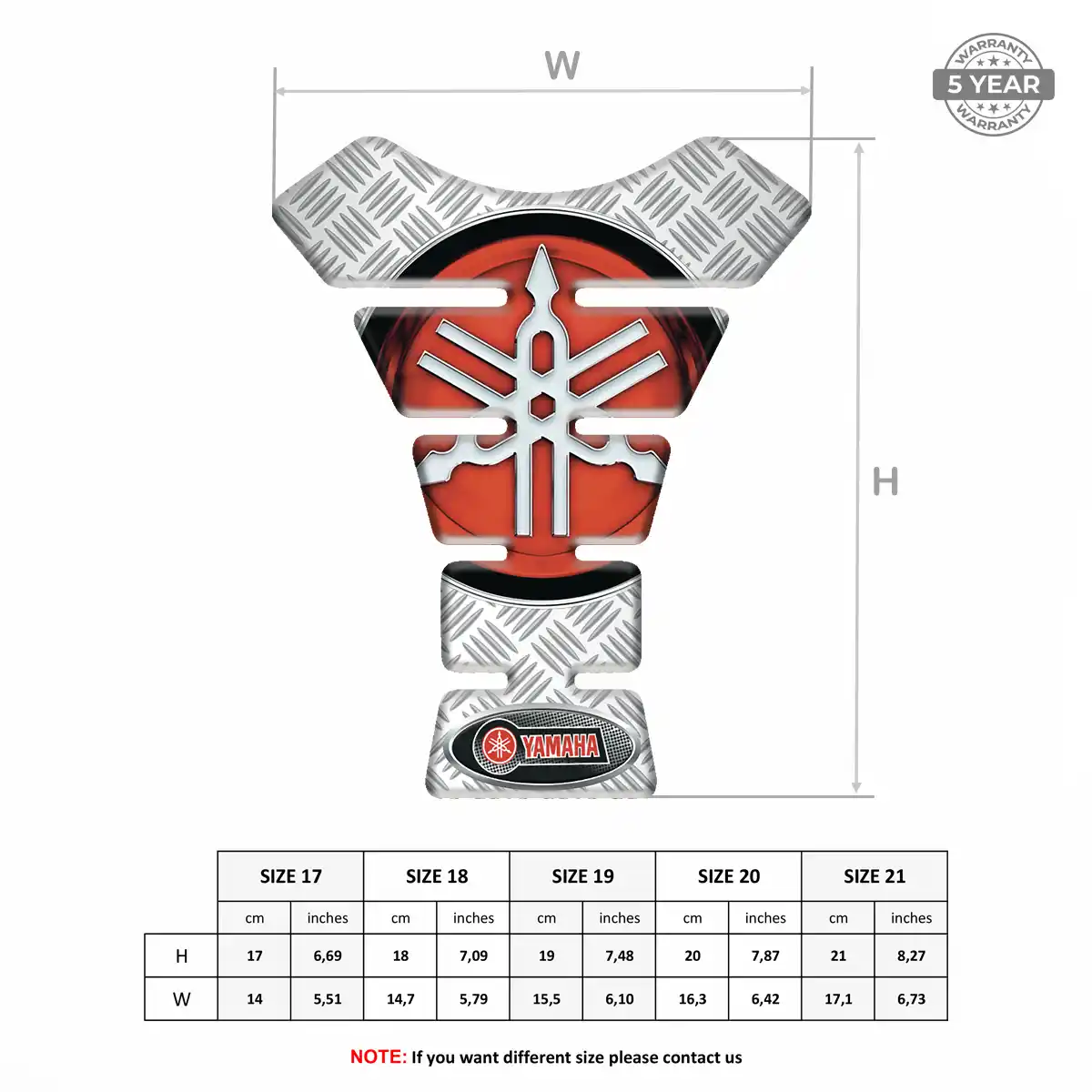 Yamaha Motorcycle Tank Decal Refined Design