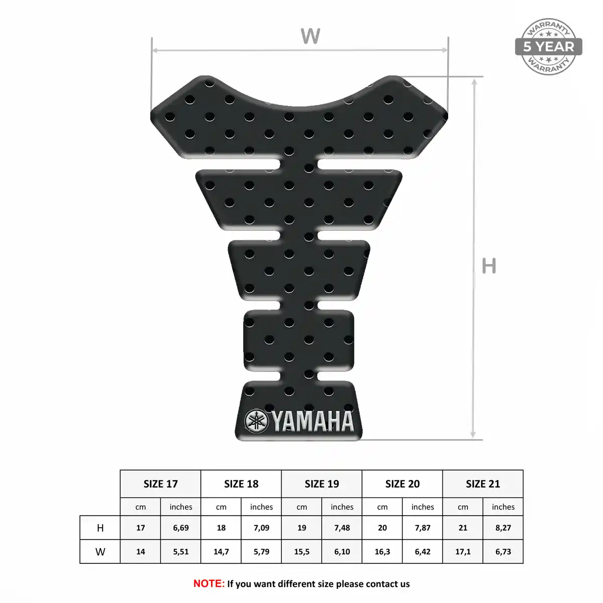Yamaha Motorcycle Tank Pad Deluxe Edition