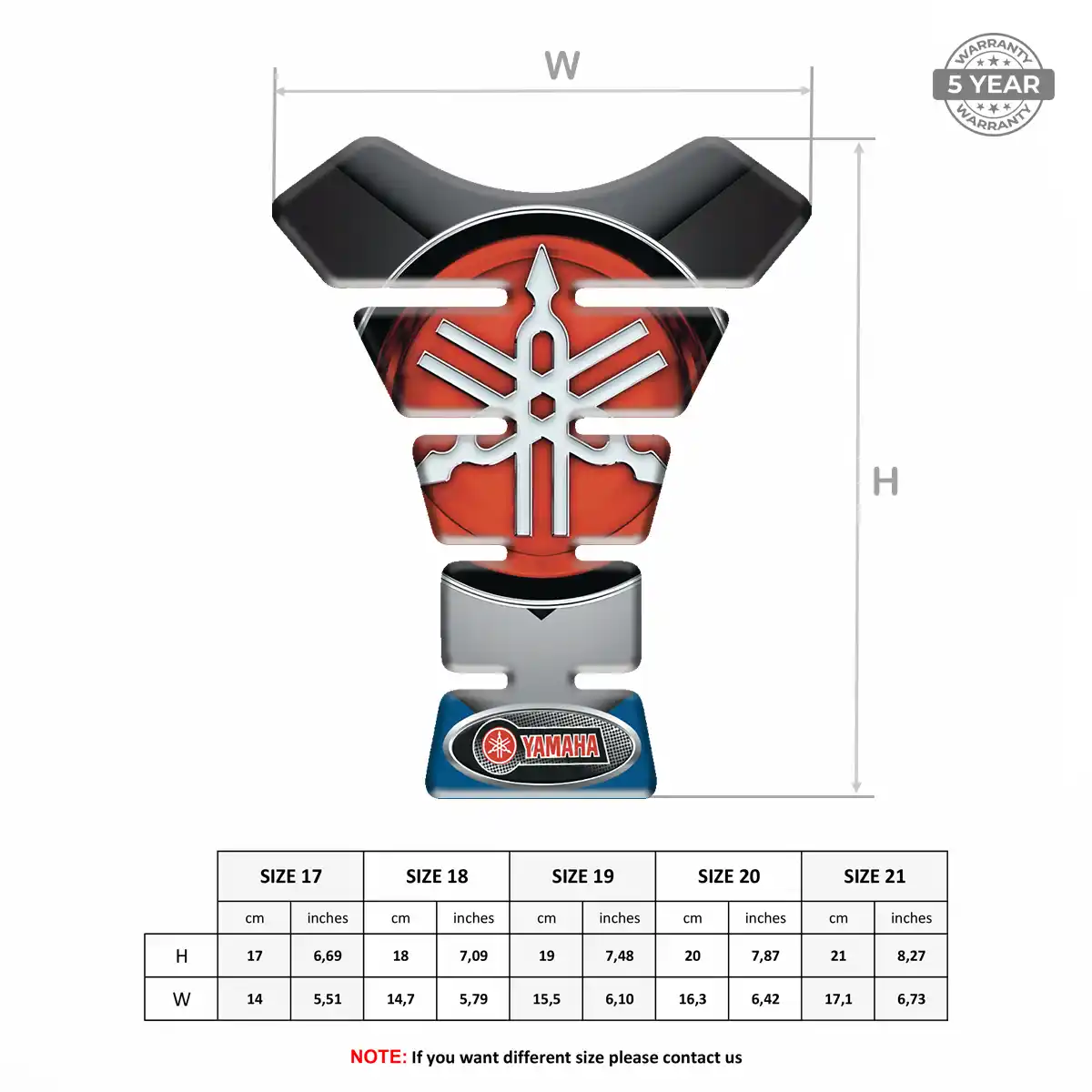 Yamaha Motorcycle Tank Pad Prestige Line