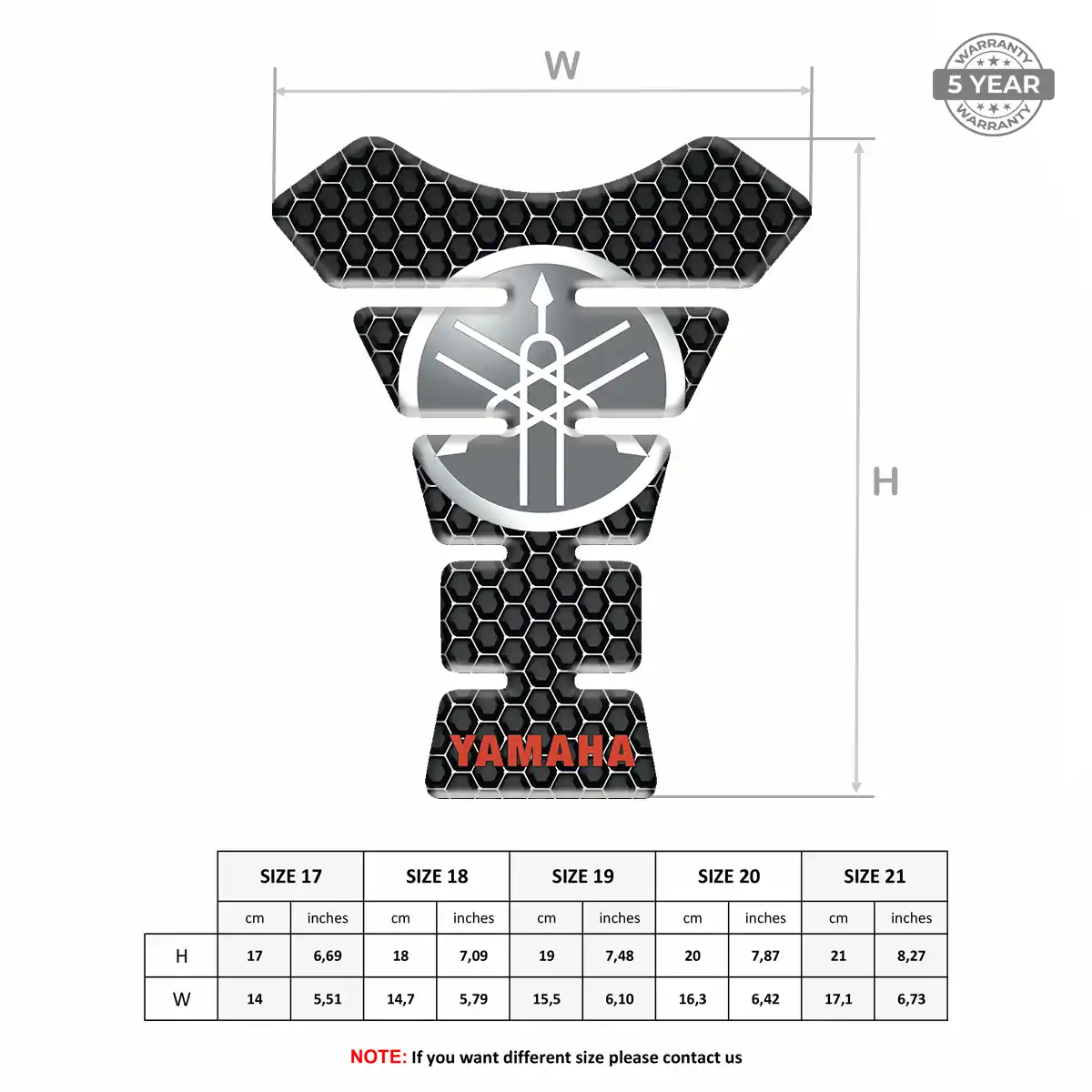 Yamaha Motorcycle Tank Pad Prime Quality