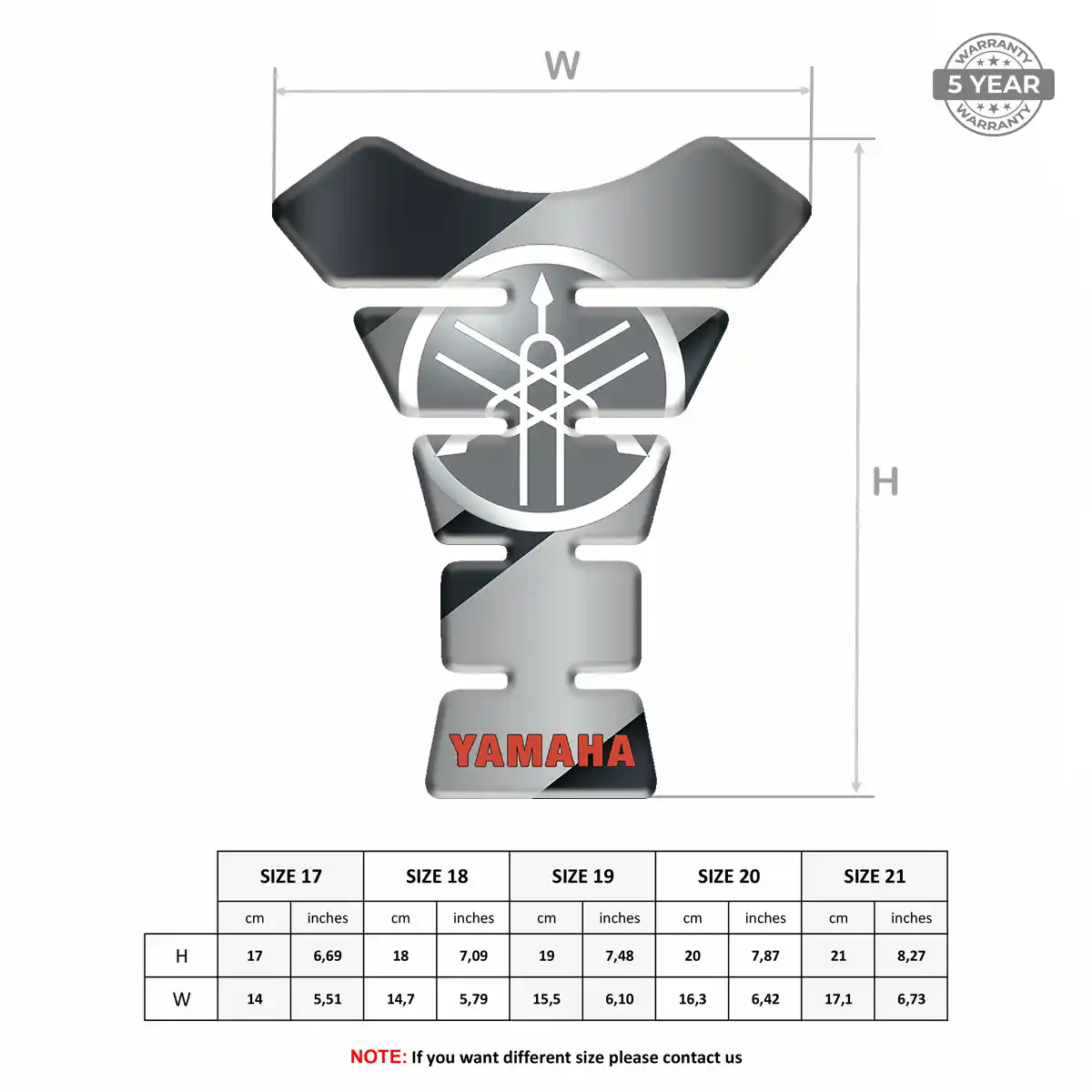 Yamaha Motorcycle Tank Pad Refined Design