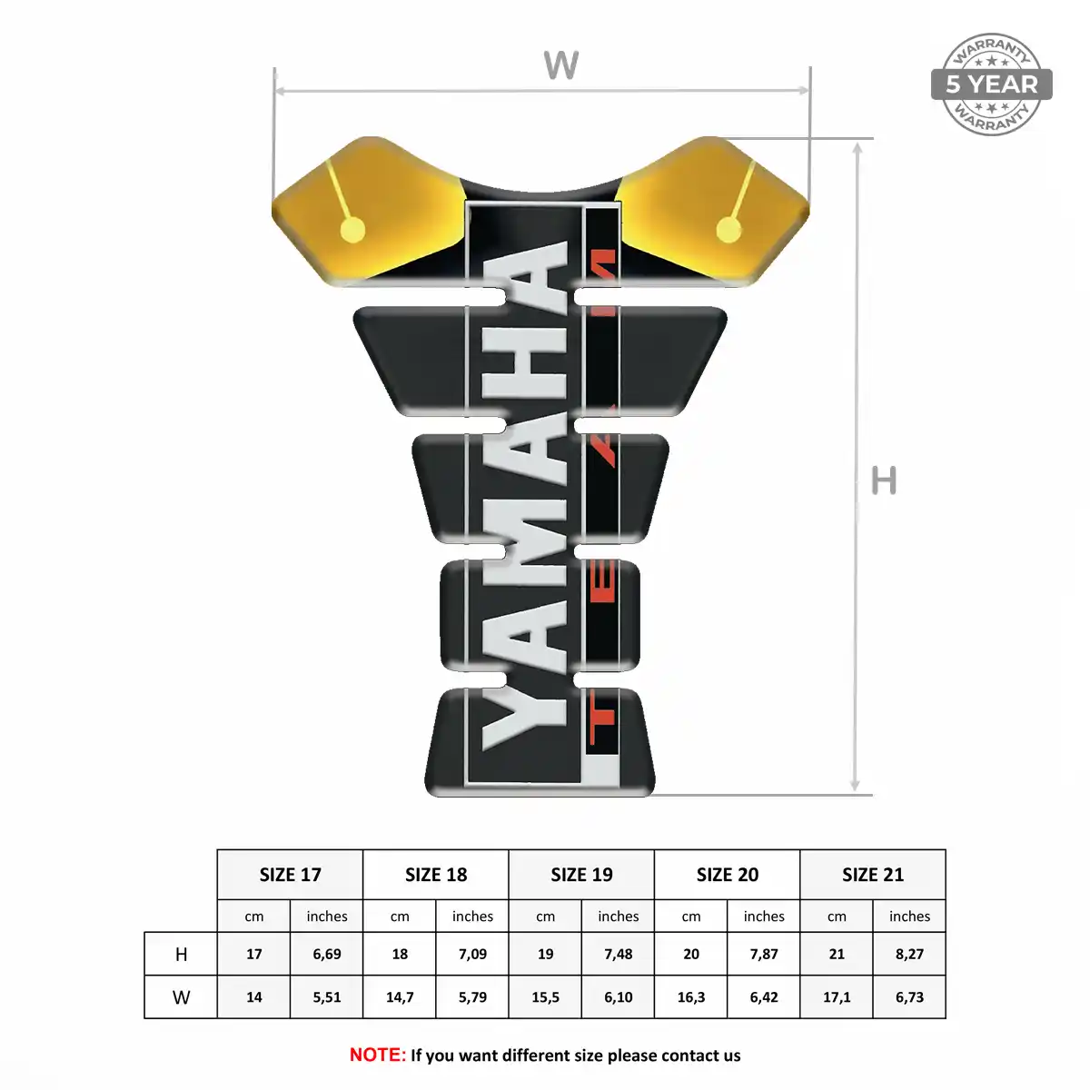 Yamaha Motorcycle Tank Pad Signature Grade