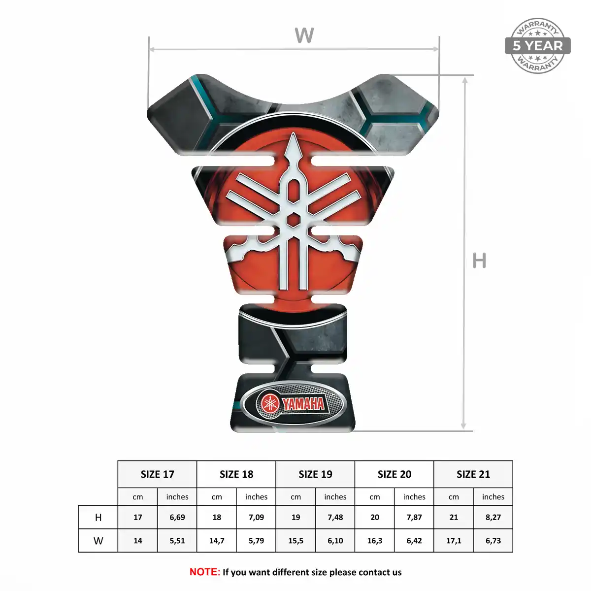 Yamaha Motorcycle Tank Pad Superior Craft