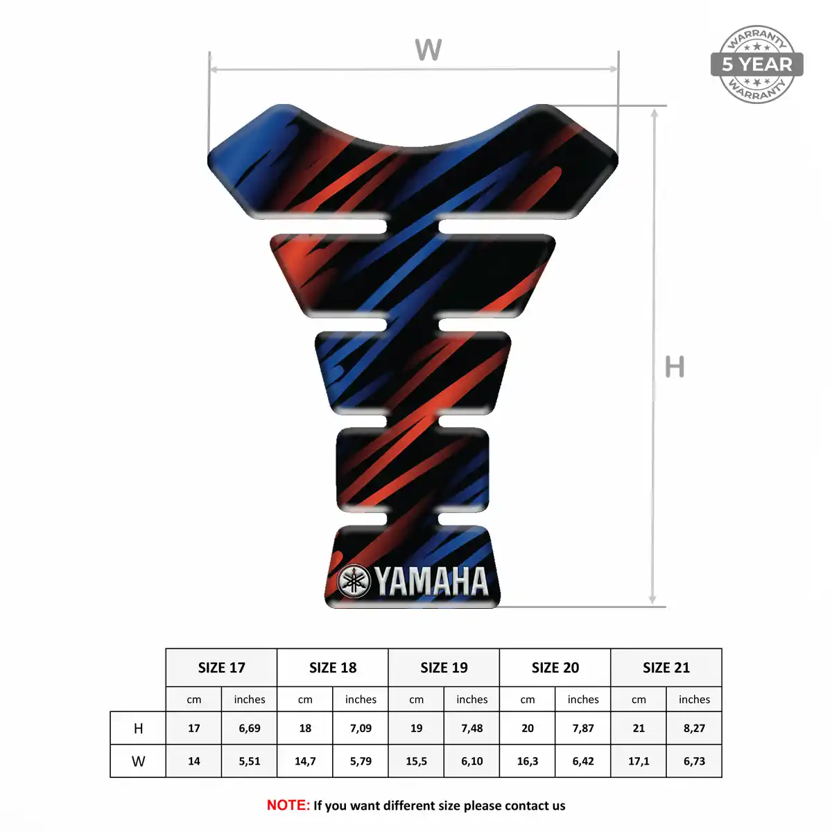 Yamaha Motorcycle Tank Protector Elite Finish
