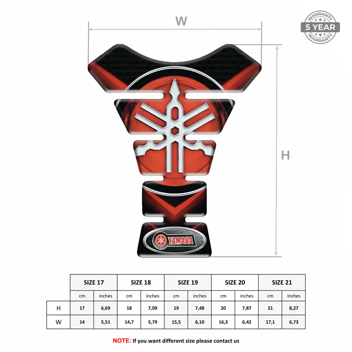 Yamaha Motorcycle Tank Protector Sleek Style