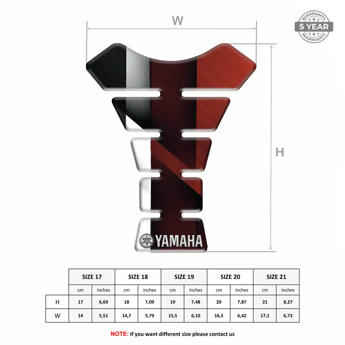Yamaha Motorcycle Tank Sticker Deluxe Edition