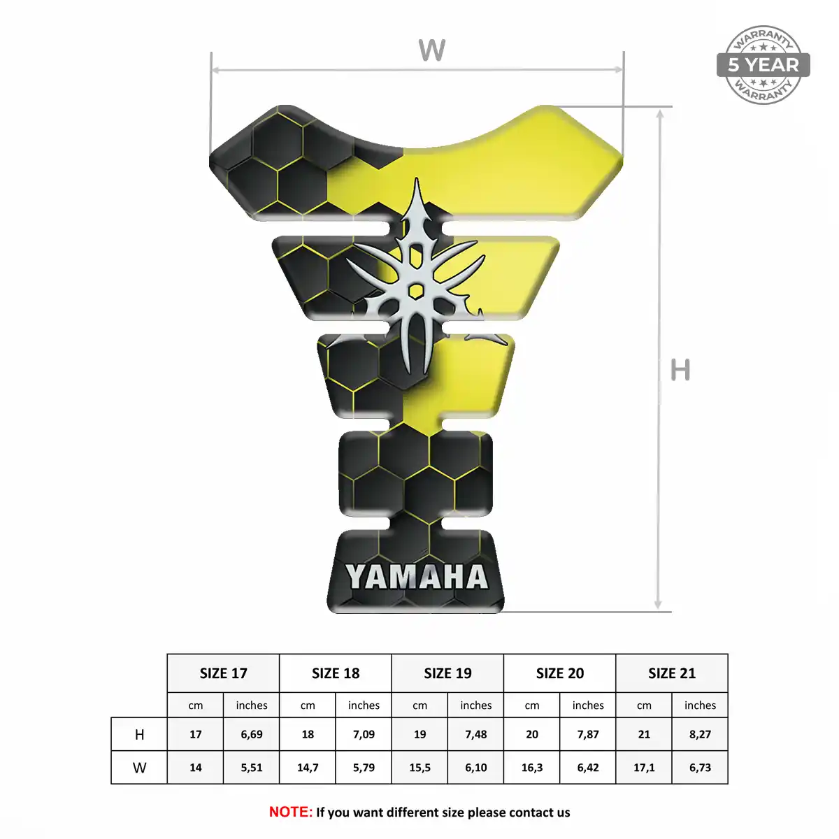 Yamaha Motorcycle Tank Sticker Refined Design