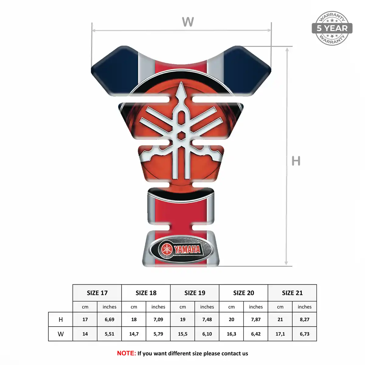 Yamaha Motorcycle Tank Sticker Sleek Style