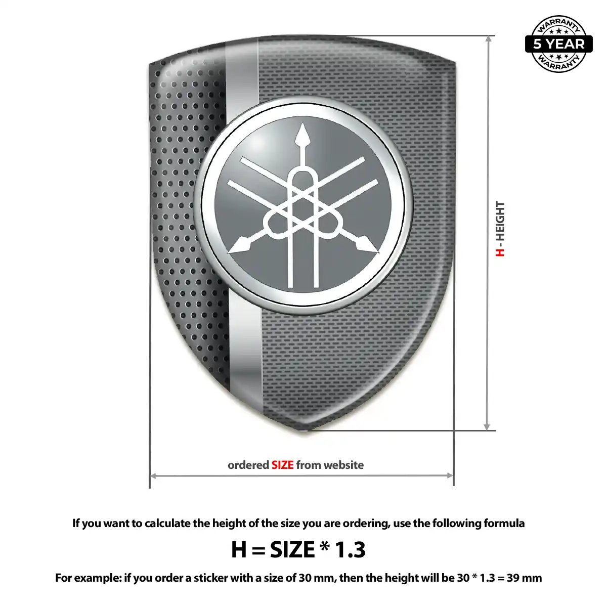 Yamaha Polyurethane Domed Sticker Elite Edition
