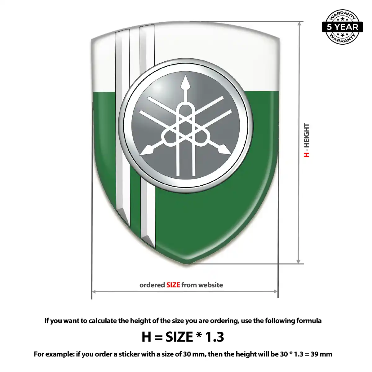Yamaha Polyurethane Domed Sticker Exclusive Series