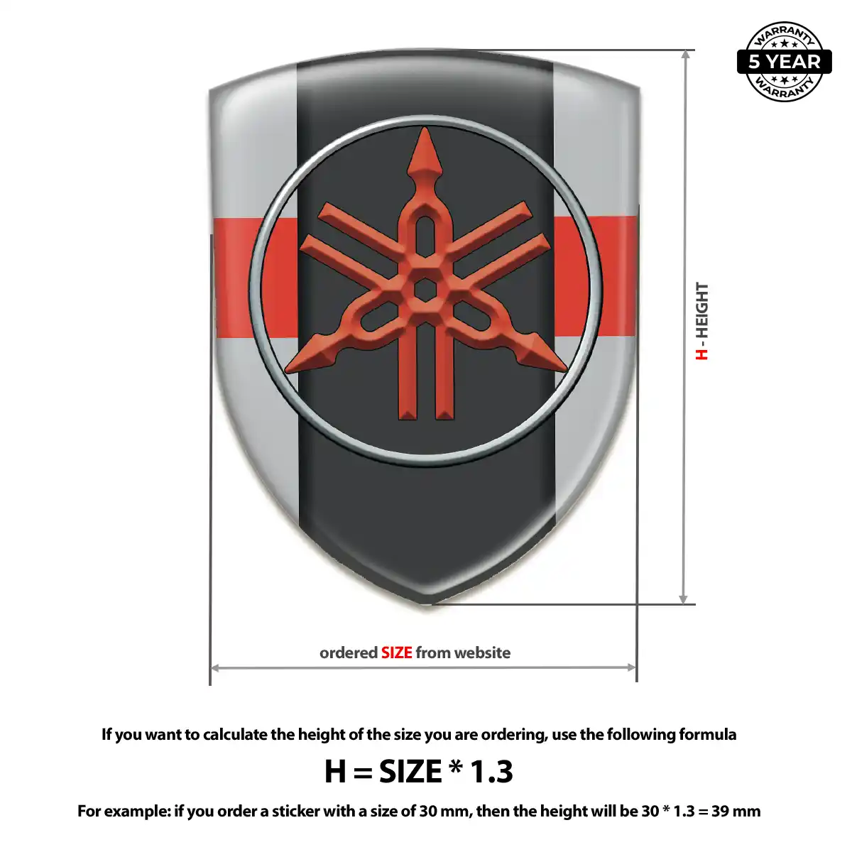 Yamaha Polyurethane Domed Sticker Marked Edition