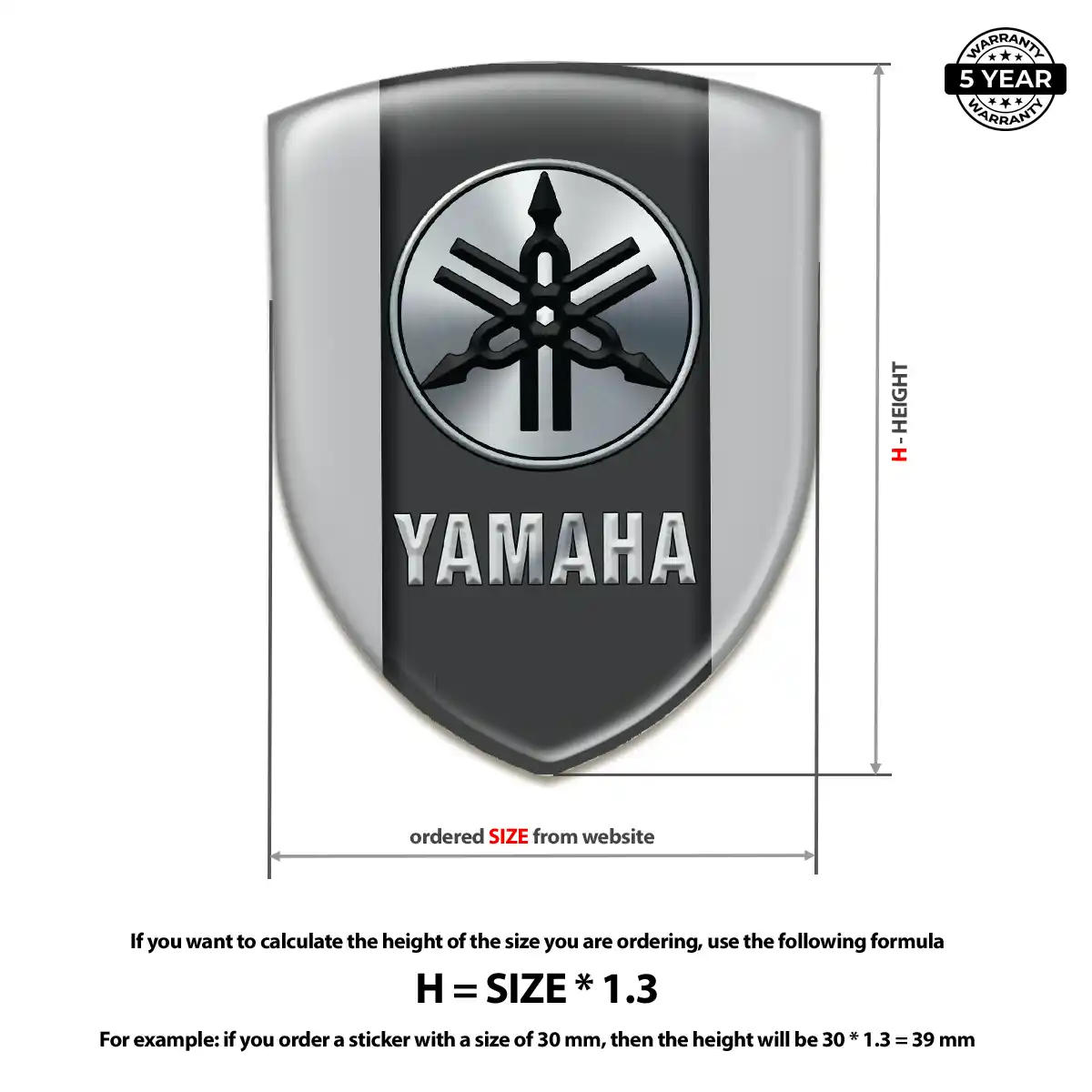 Yamaha Polyurethane Domed Sticker Noble Edition