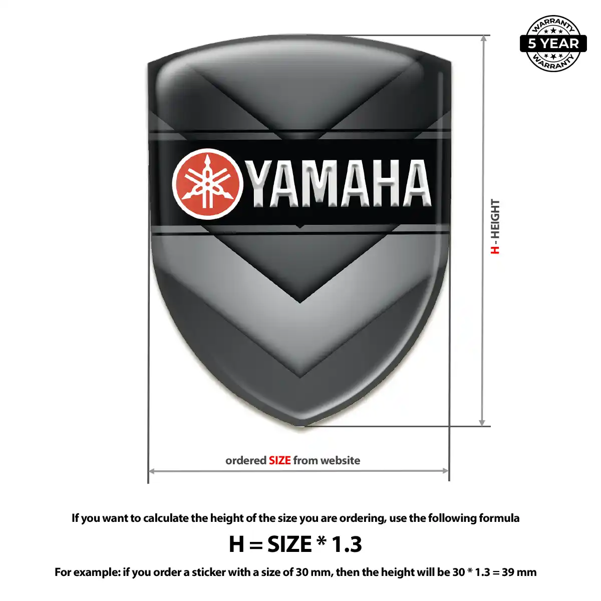 Yamaha Polyurethane Domed Sticker Signature Edition