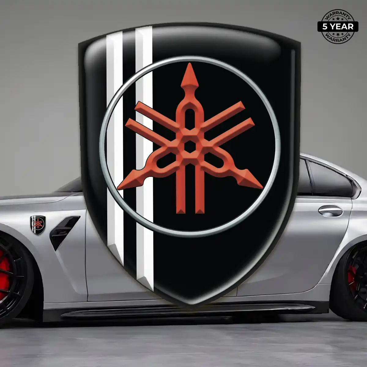 Yamaha Polyurethane Domed Sticker Sleek Style
