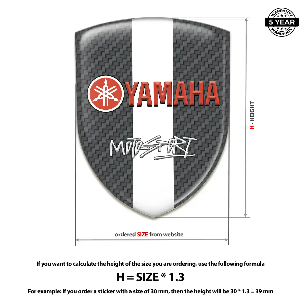 Yamaha Resin Badge Sticker Deluxe Edition