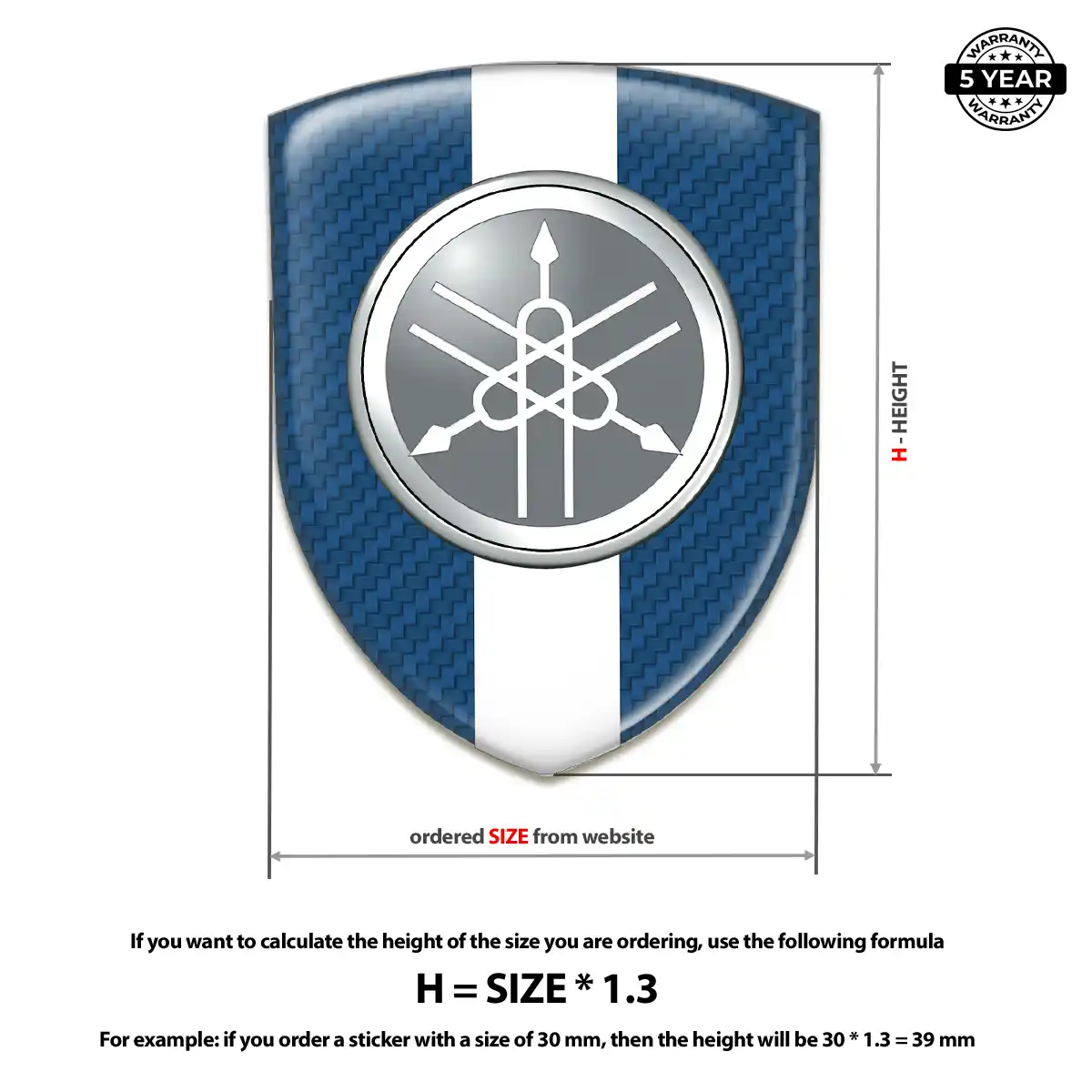 Yamaha Resin Badge Sticker Elite Edition