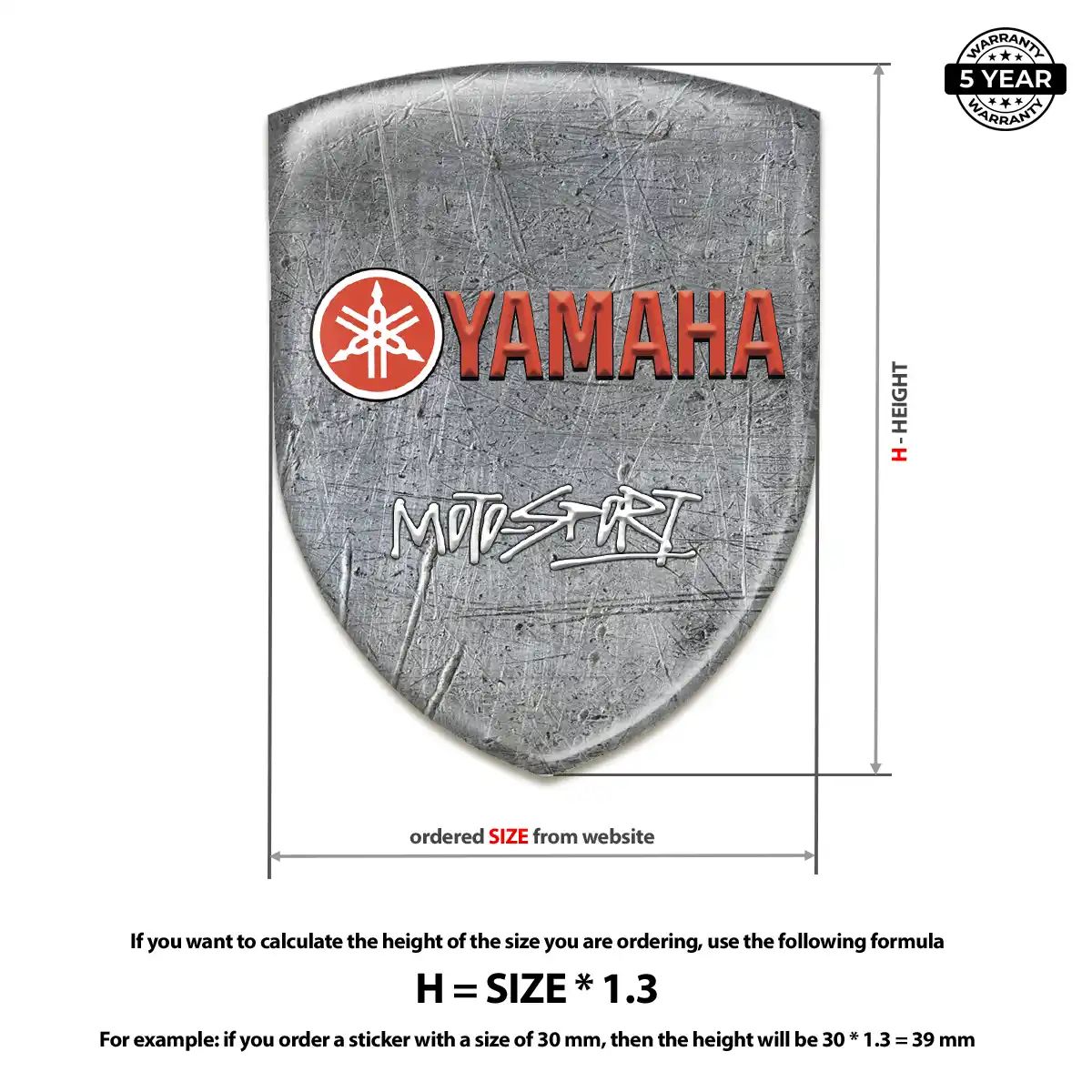 Yamaha Resin Badge Sticker Exclusive Series