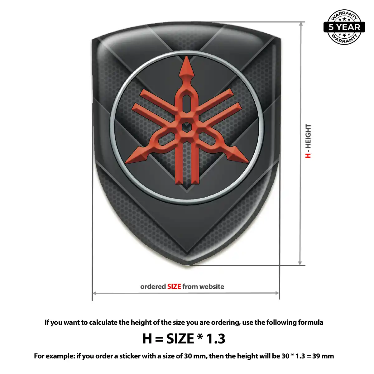 Yamaha Resin Badge Sticker Exterior Luxe