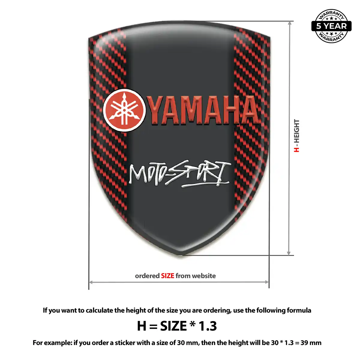 Yamaha Resin Badge Sticker Interior Elegance