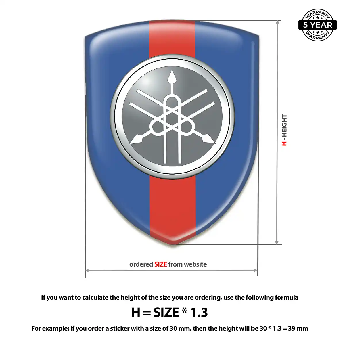 Yamaha Resin Badge Sticker Interior Luxe