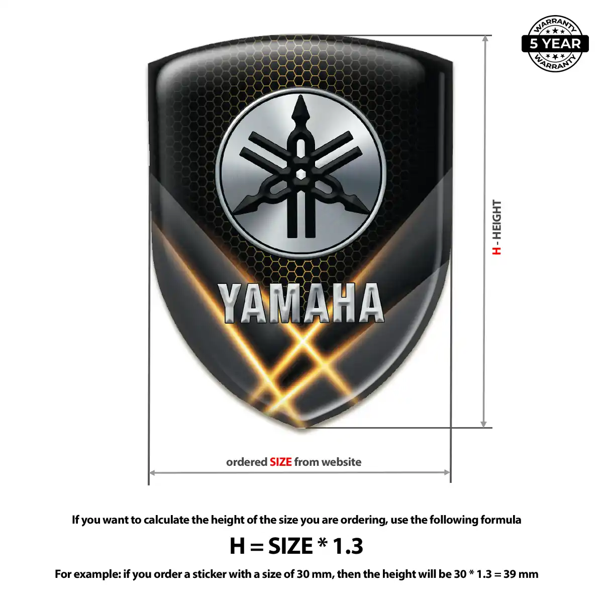 Yamaha Resin Badge Sticker Noble Edition
