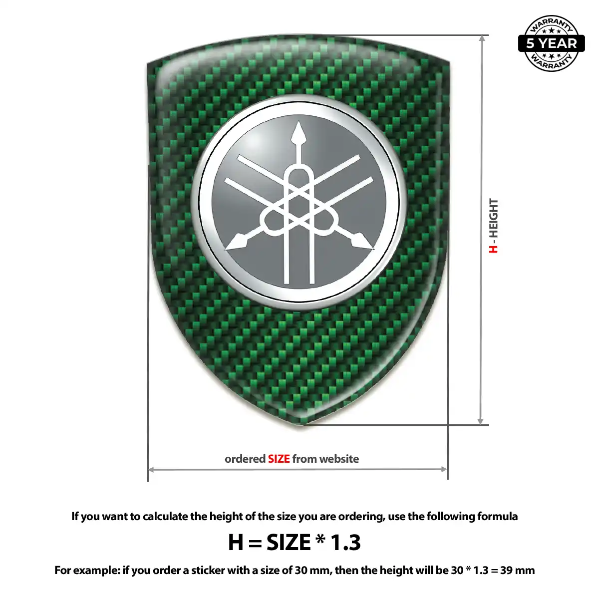 Yamaha Resin Badge Sticker Signature Edition