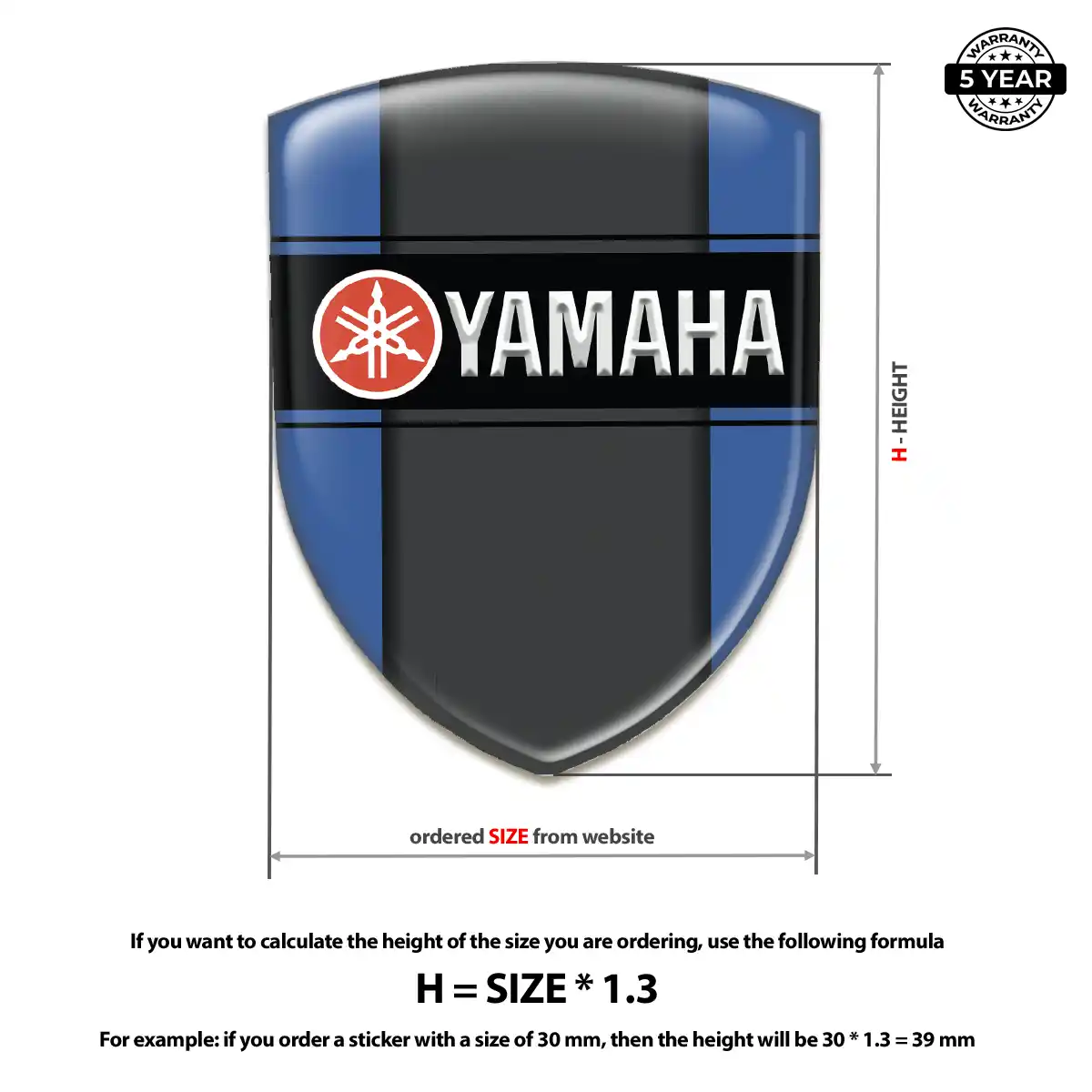 Yamaha Resin Badge Sticker Signature Grade
