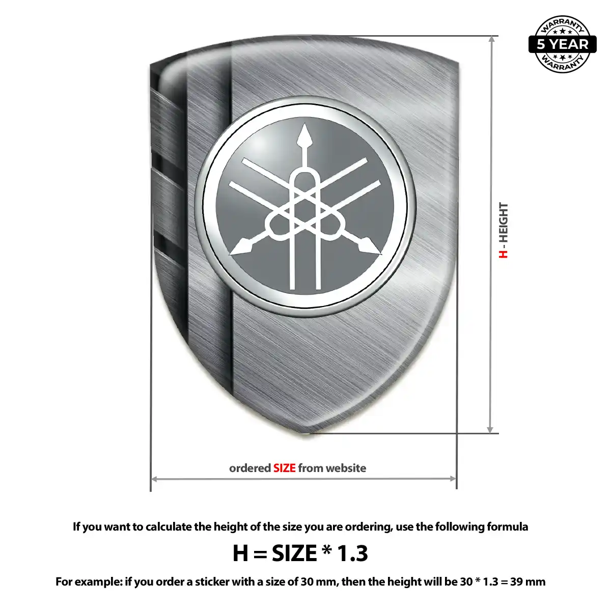 Yamaha Resin Domed Sticker Auto Tuning