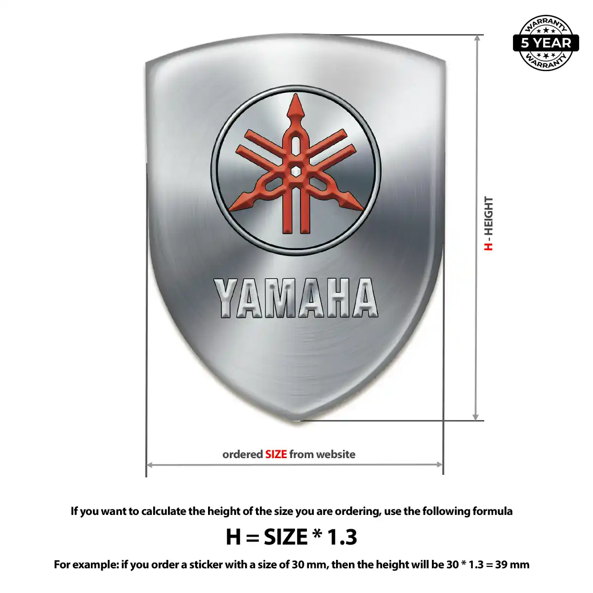 Yamaha Resin Domed Sticker Deluxe Edition