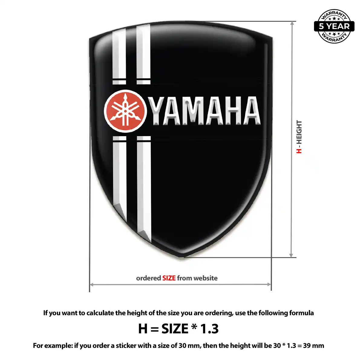 Yamaha Resin Domed Sticker Elite Edition