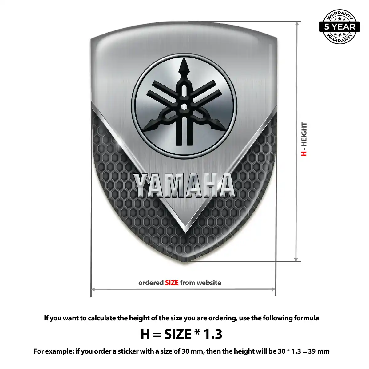 Yamaha Resin Domed Sticker Exclusive Series