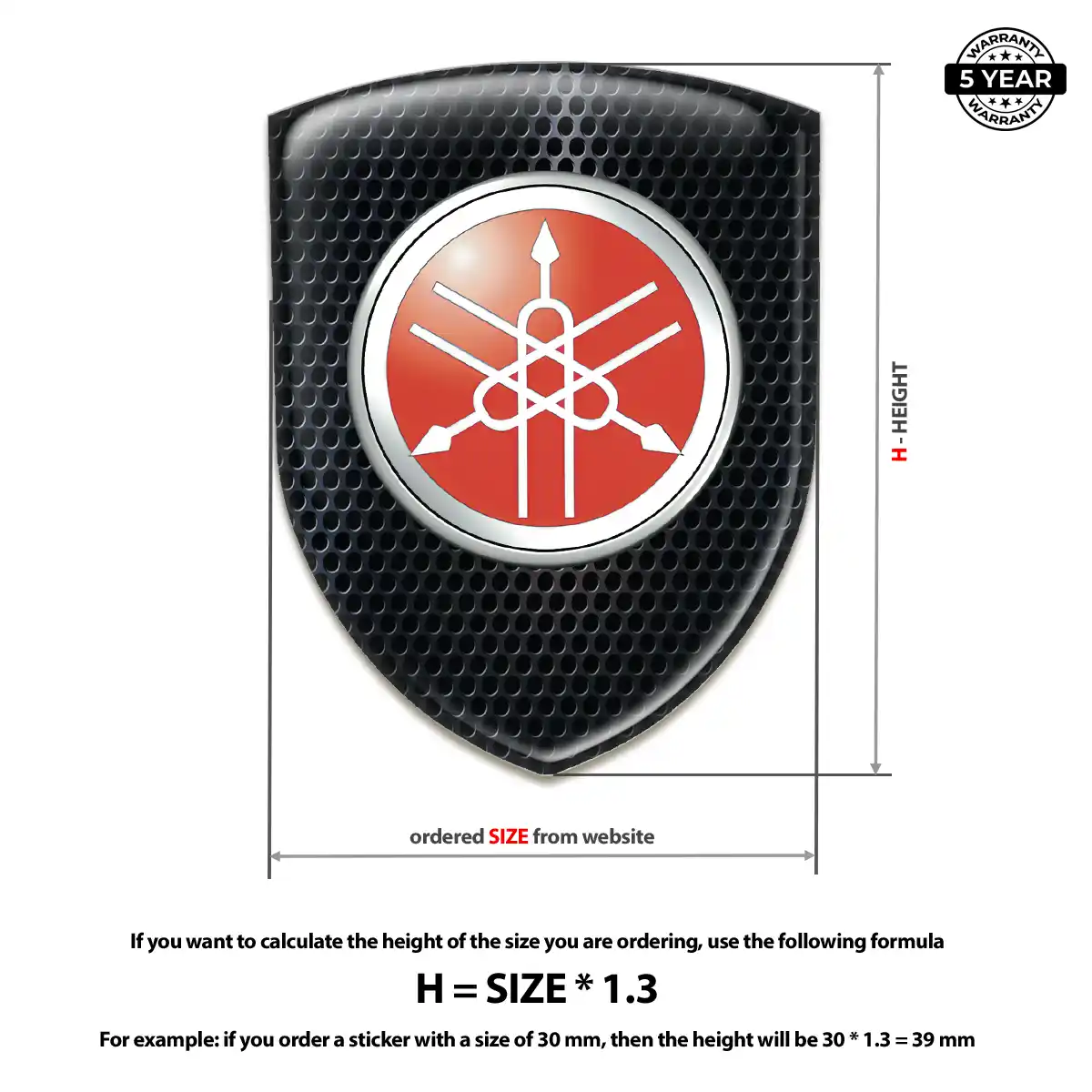 Yamaha Resin Domed Sticker Noble Edition