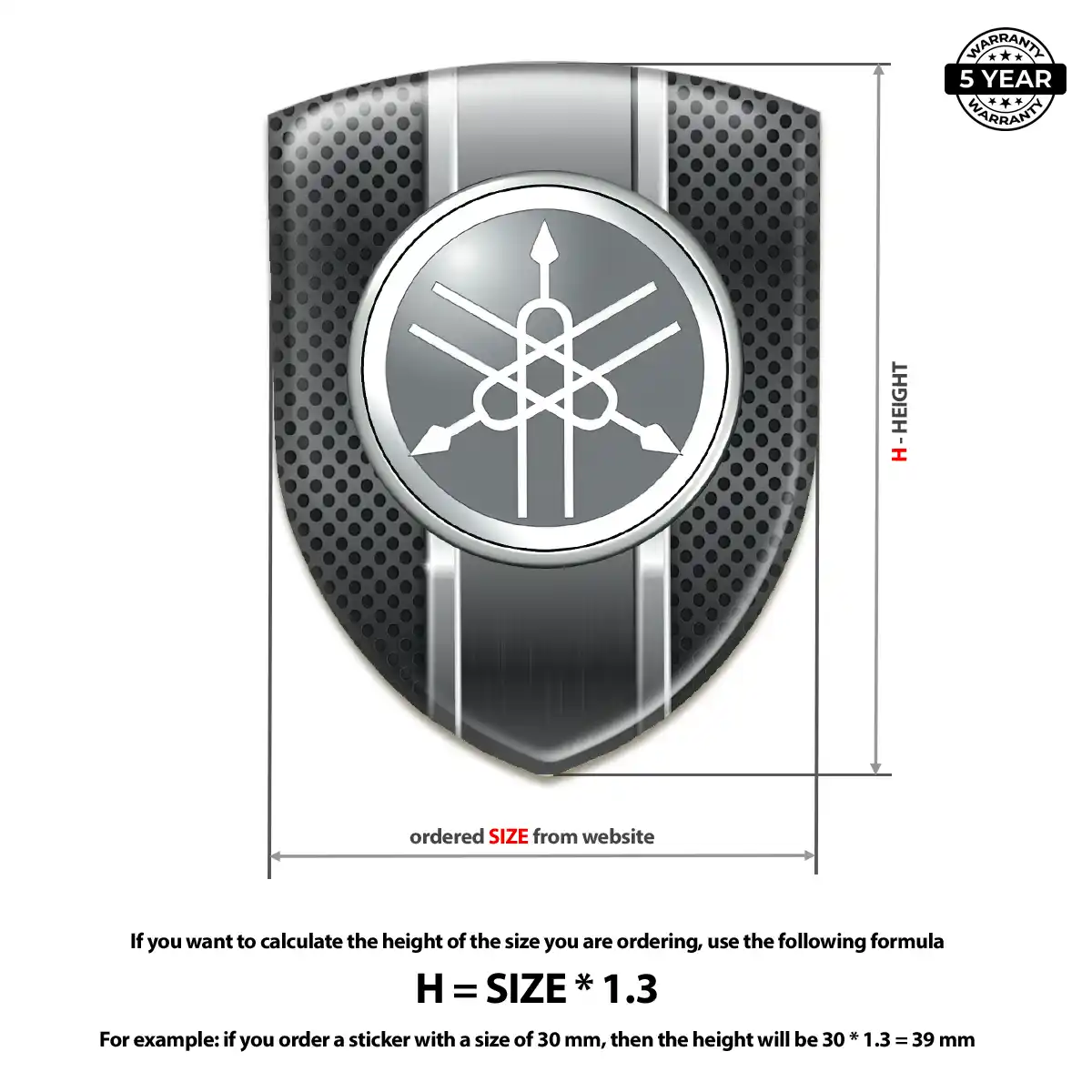Yamaha Resin Domed Sticker Signature Edition