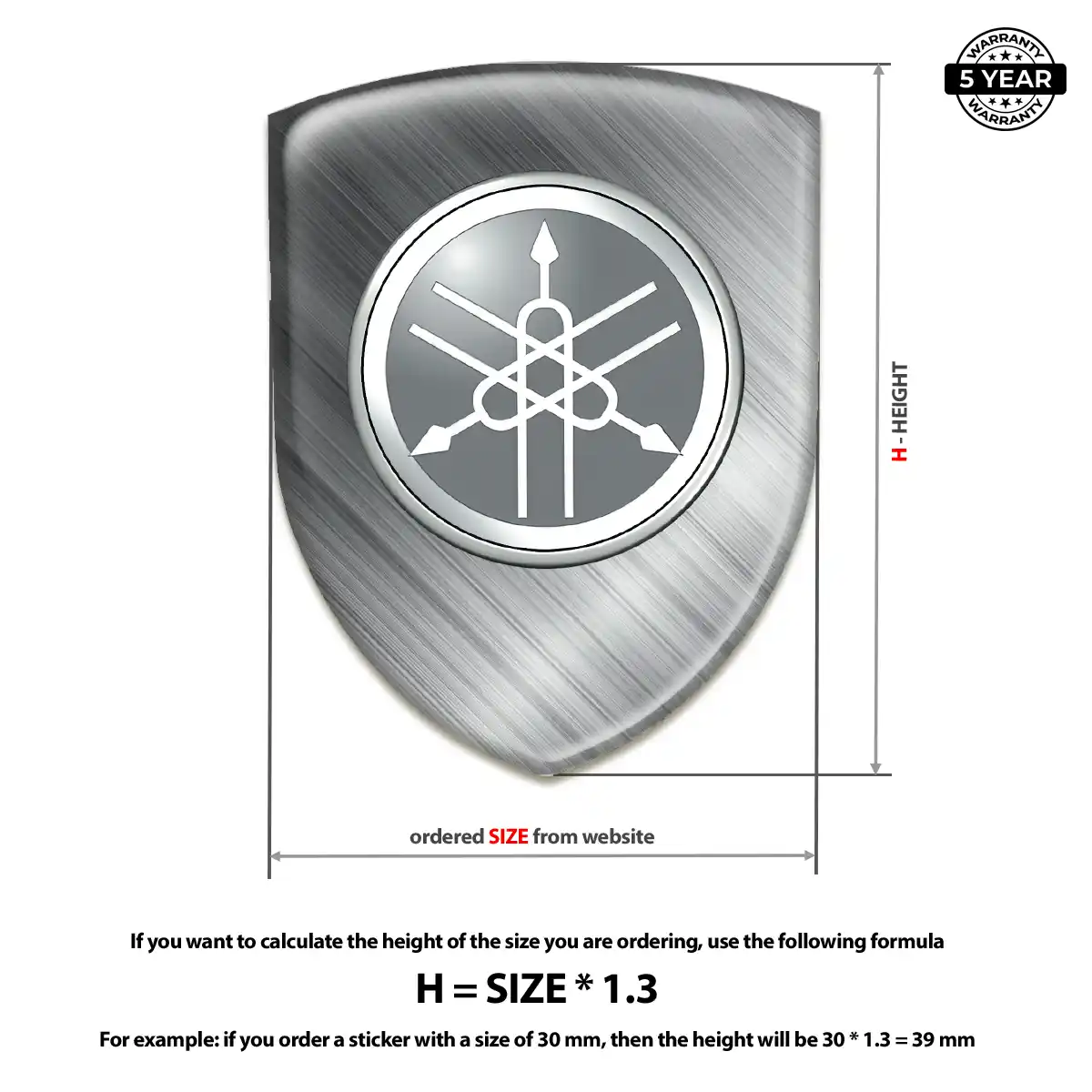 Yamaha Resin Emblem Sticker Elite Edition