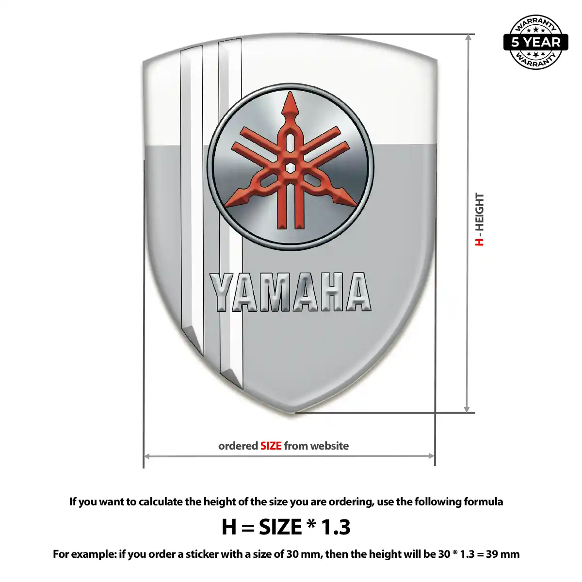 Yamaha Resin Emblem Sticker Exclusive Series