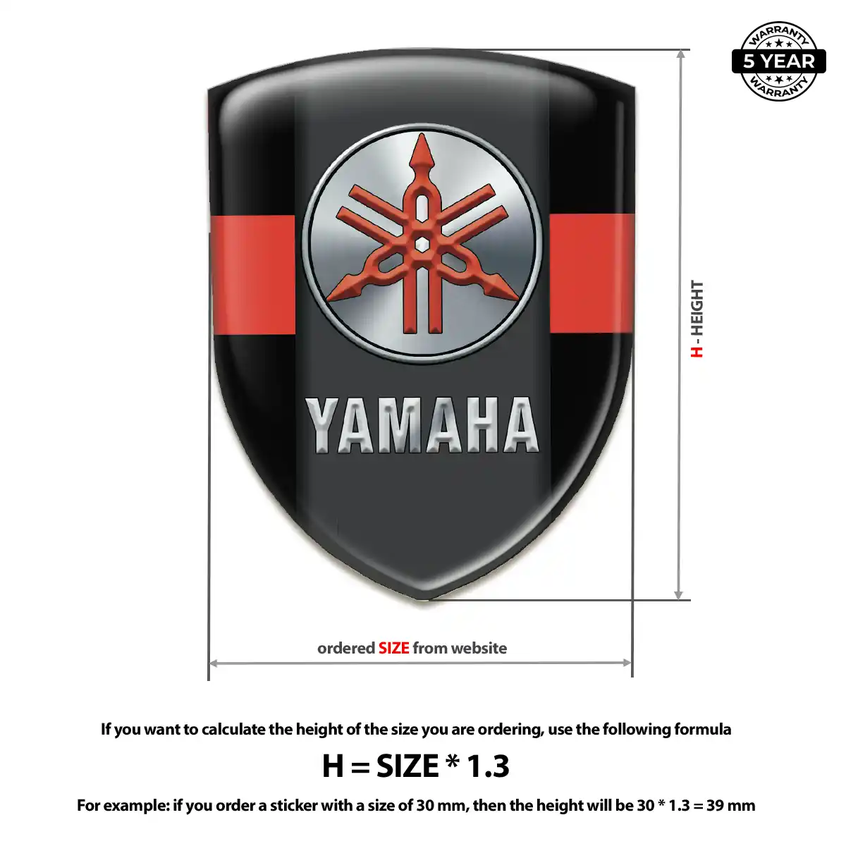 Yamaha Resin Emblem Sticker Signature Edition