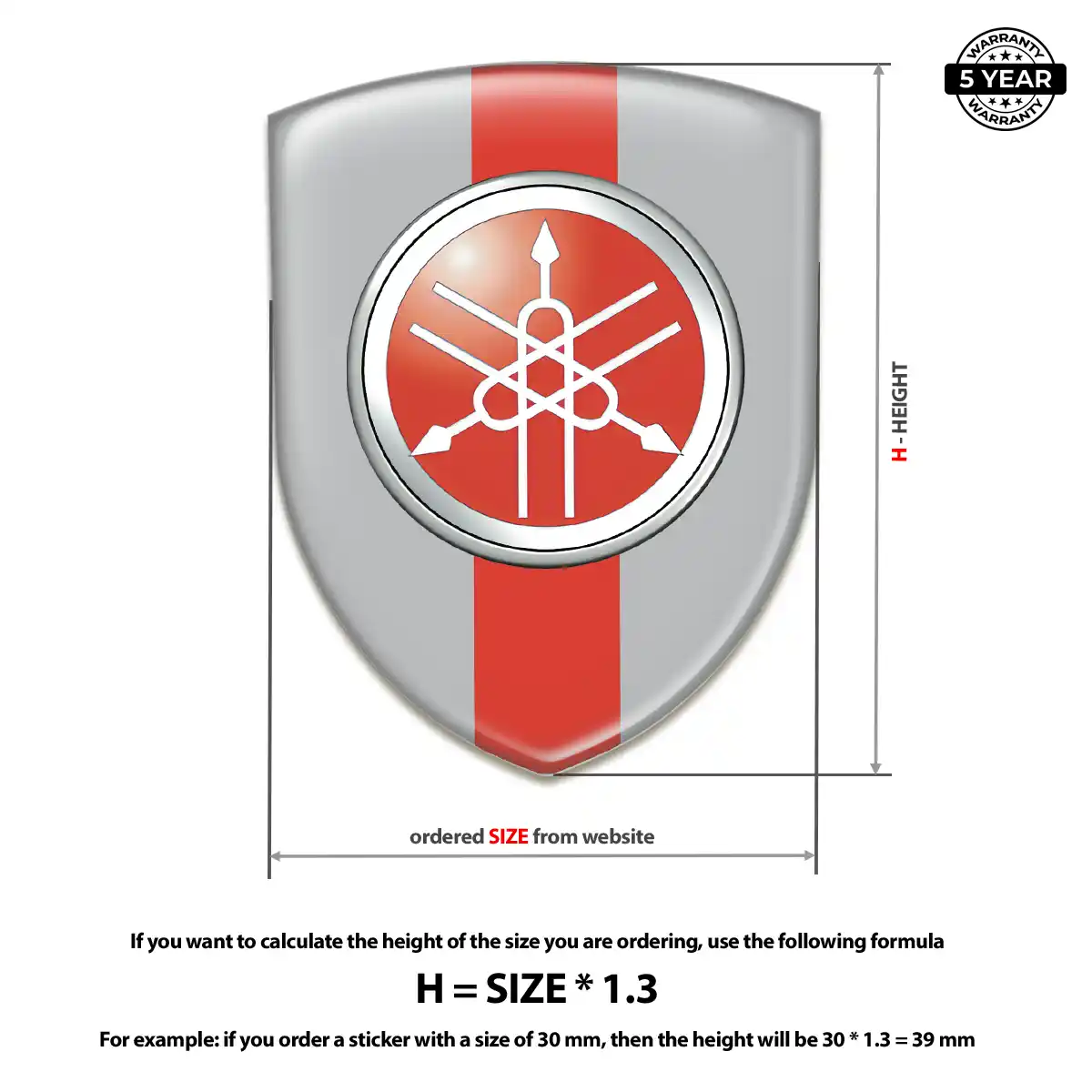 Yamaha Resin Emblem Sticker Signature Grade