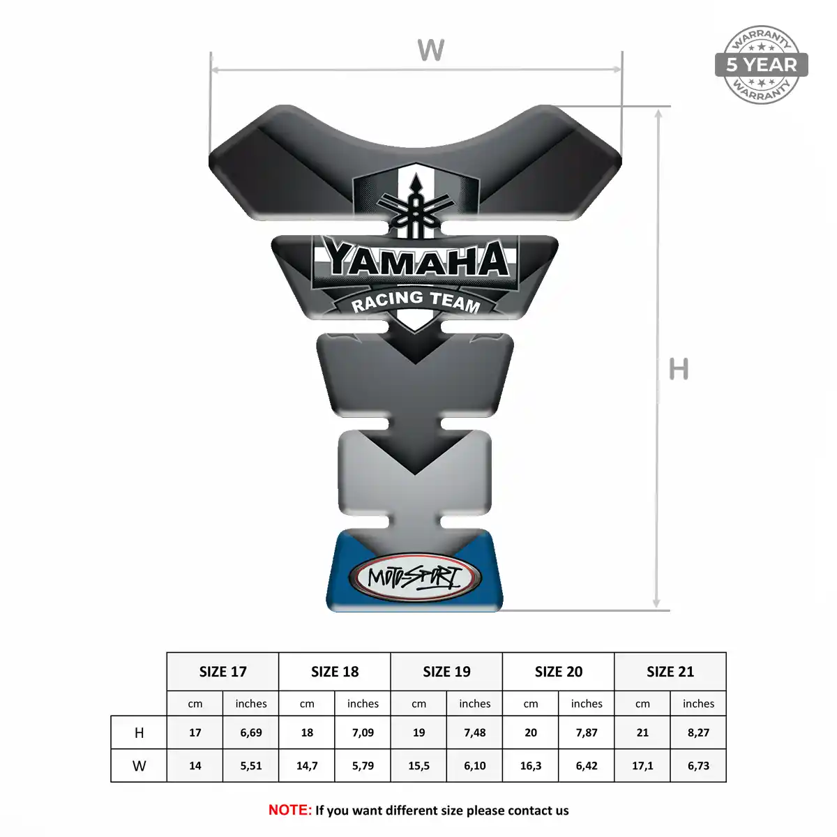 Yamaha Resin Tank Pad Deluxe Edition