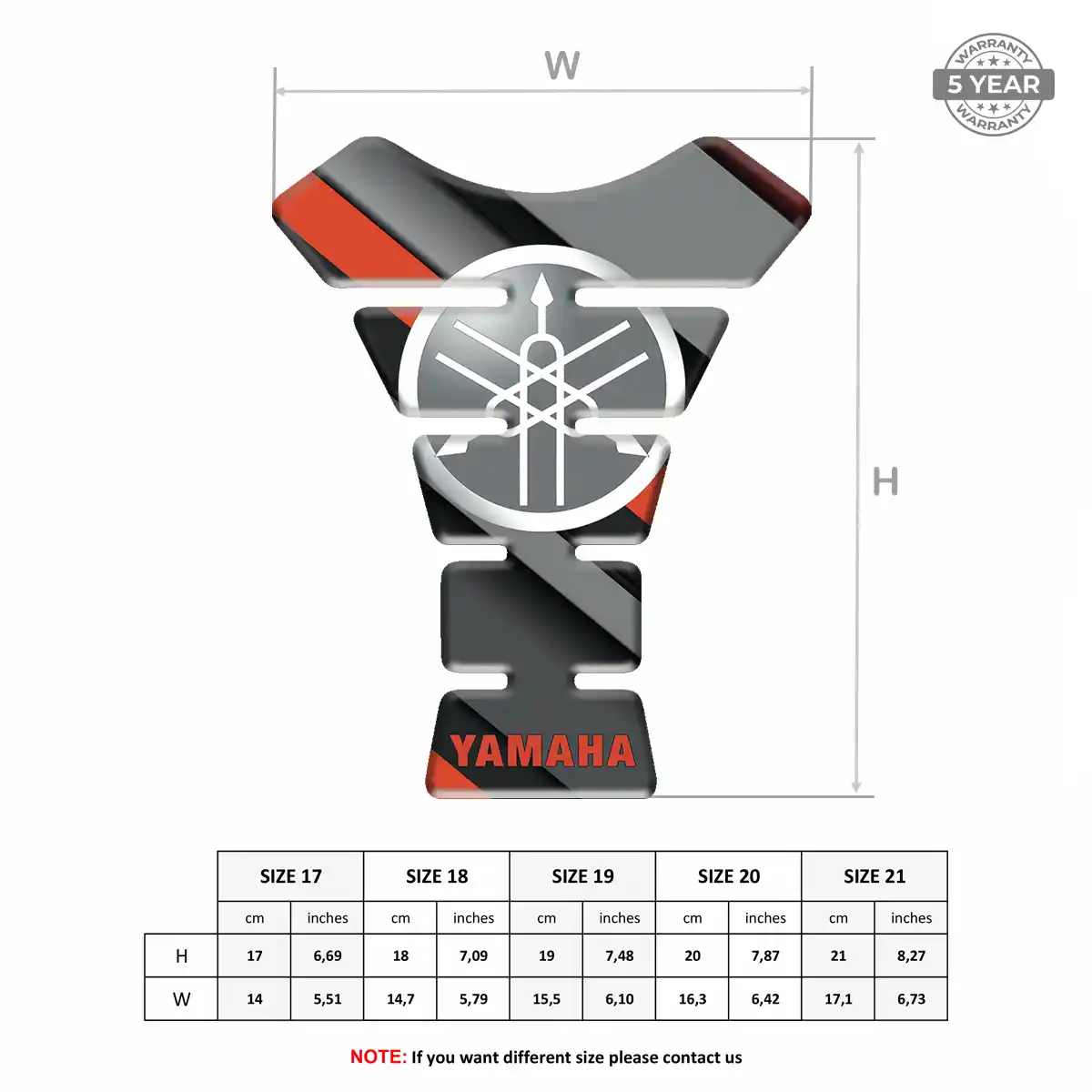 Yamaha Resin Tank Pad Elite Finish