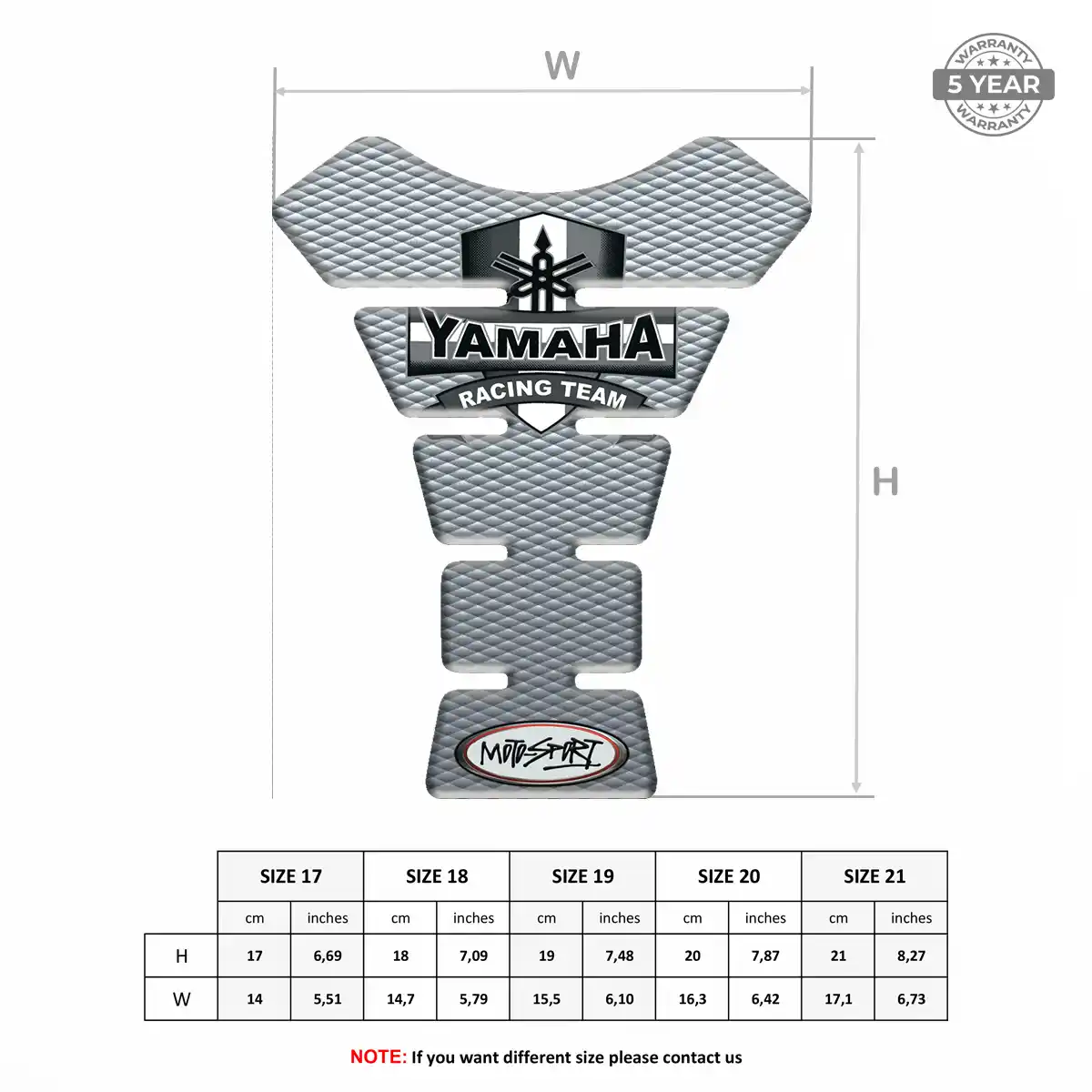 Yamaha Resin Tank Pad Prestige Line